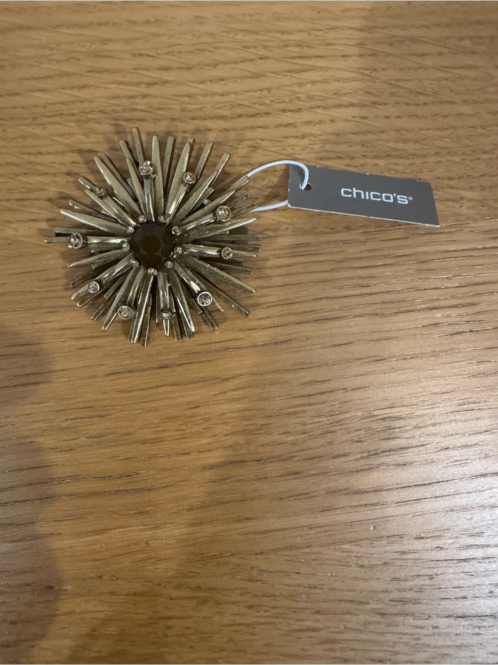 Chico's Gold-Tone Sunburst Statement Brooch Pin - Rhinestone
Accents, New with t